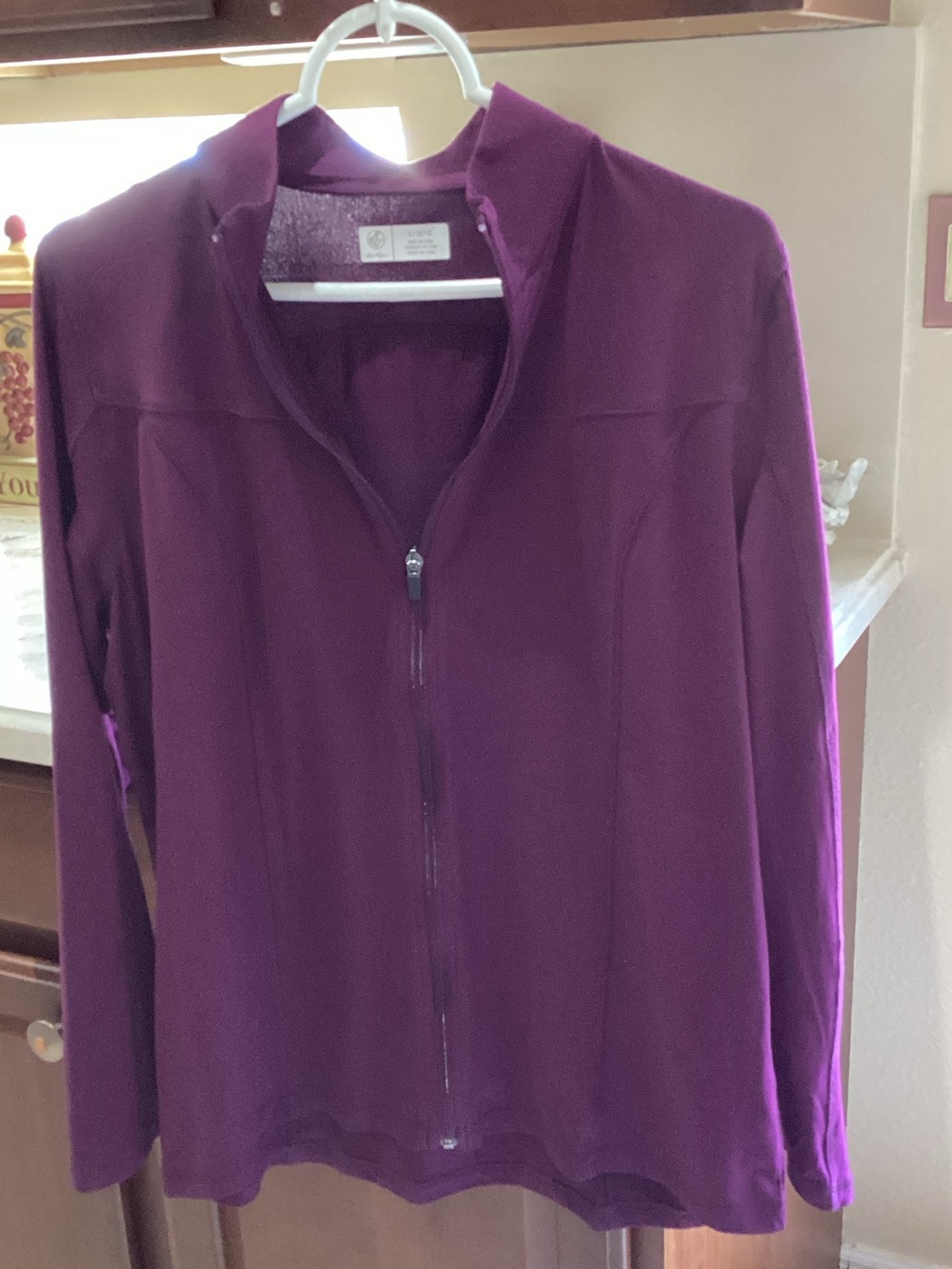 Hogan Plum Zip-Front Utility Jacket